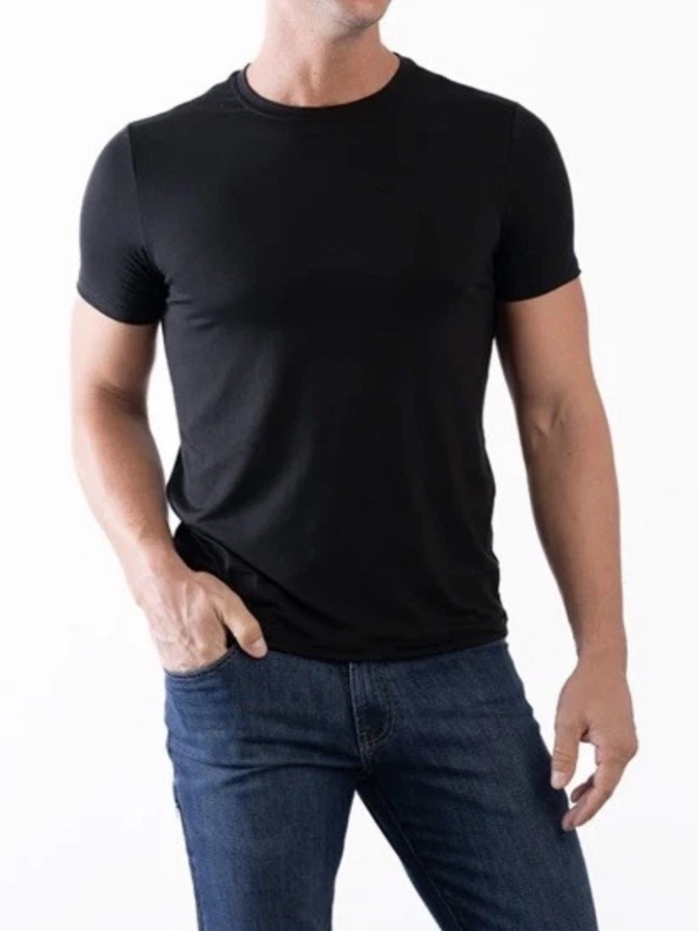 Bluffworks Black T-Shirt Men’s Large Tall Classic Fit Travel Performance Tee